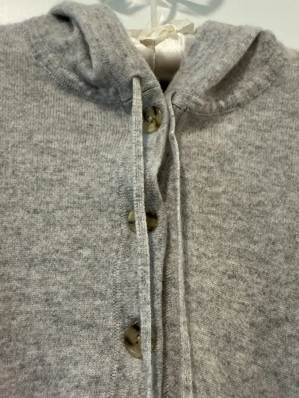 J. Crew Grey Everyday Cashmere Pullover Hoodie